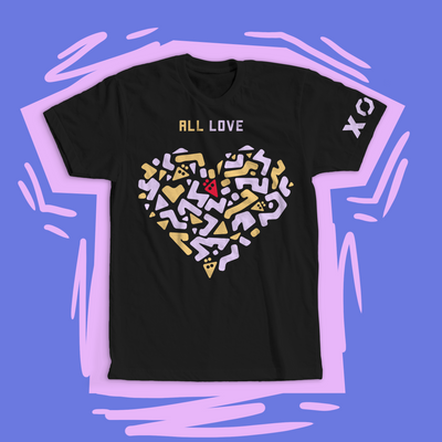 NEVER STOP CREATING ALL LOVE T-SHIRT